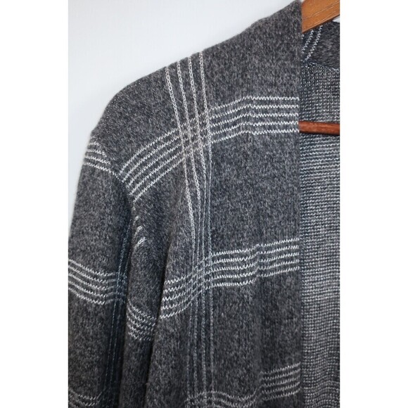 Vintage St. John Neiman Marcus Wool Cardigan Sweater Duster Gray 80s Mohair? 4 - Picture 8 of 9